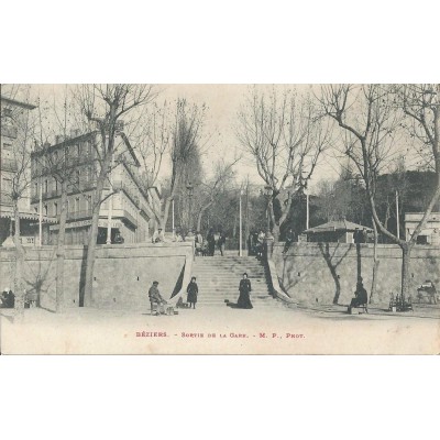 Béziers - Sortie de la Gare 1900